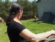 Tall Mature Lady Gets Banged By A Farm Boy